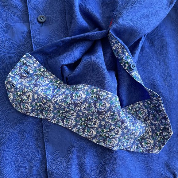 Robert Graham Sport Shirt - Blue - Large Classic Fit - Picture 5 of 6